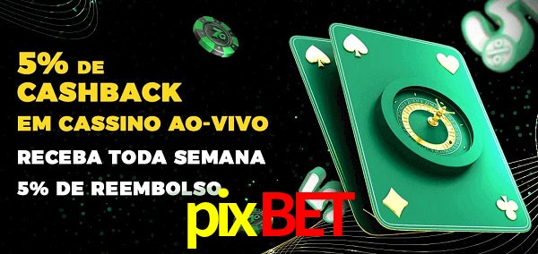 Promoções do cassino ao Vivo pixbet